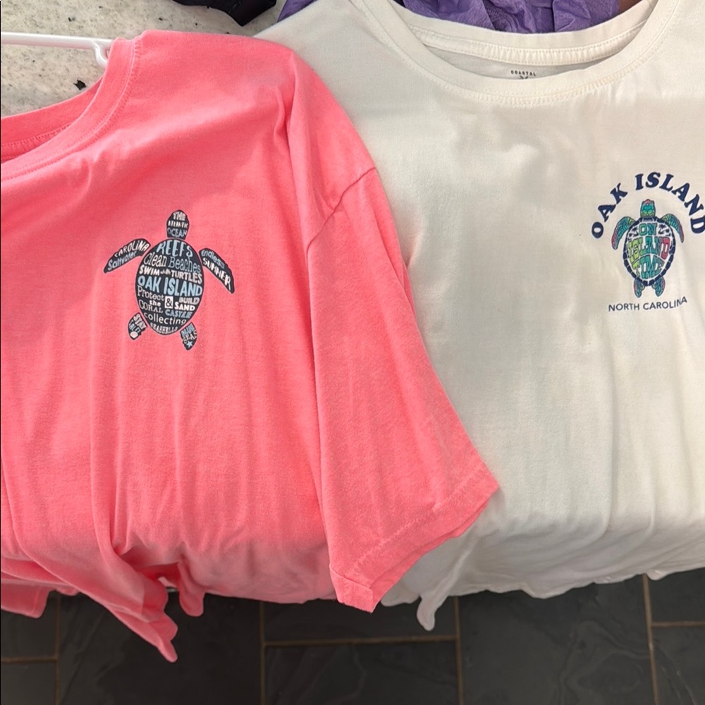Oak Island T-Shirt BUNDLE Pink and White
